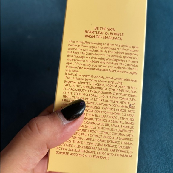 BE THE SKIN Heartleaf O2 Bubble Wash Off Mask Pack 4.23 oz / 120 g | - Picture 5 of 7